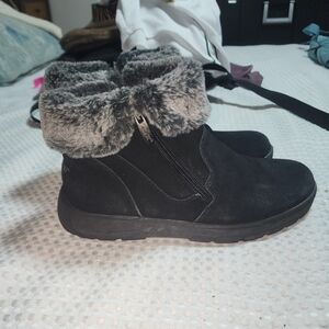 KHOMBU EUC WOMENS SZ 9 M JESSICA ANKLE FAUX FUR BOOTIES BOOTS SHOES